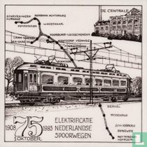 Wall tile - Electrification of Dutch Railways 1908 - 1983 (75 - Oct. 1)