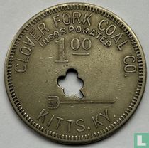 Kitts 1 dollar ND (1914-1958) - Clover Fork Coal Co. (type 1)