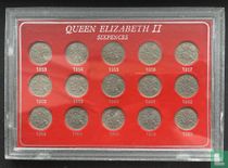 Royaume-Uni combinaison set "Sixpences de la reine Élisabeth II"