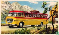 Gele autobus met rood dak (8)