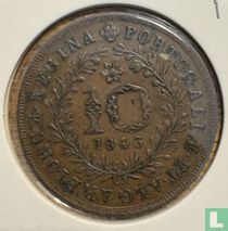 Açores 10 réis 1843