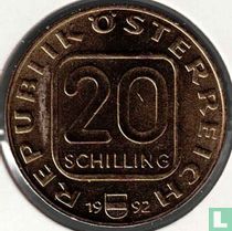 Austria 20 schilling 1992 "Grafenegg Castle"