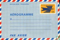 Luchtpostblad - Gestileerd vliegtuig