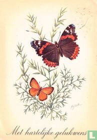 Vanessa atalanta: Admiraal en Lycaena virgaureae: Vuurvlinder