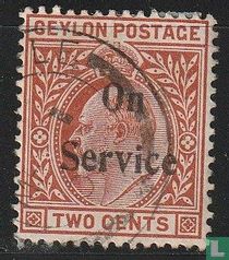 König Edward VII mit Aufdruck  'On Service'