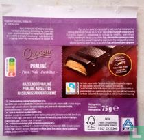 Choceur. Dark chocolate hazelnut praline.
