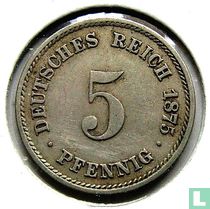 German Empire 5 pfennig 1875 (A)