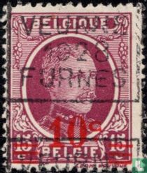 Roi Albert Ier, avec surcharge