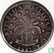 Bolivia 8 sol 1862 (FJ)