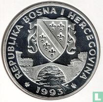 Bosnia and Herzegovina 750 dinara 1993 (PROOF - type 3) "1994 Winter Olympics in Lillehammer"