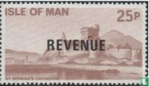 Steuermarke mit Aufdruck REVENUE