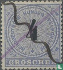 Ziffer und Groschen in Schwarz