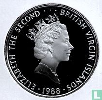 British Virgin Islands 25 dollars 1988 (PROOF) "Dragon Head Sculpture"