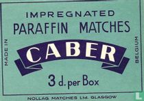 Paraffin matches Caber 3 d. per Box
