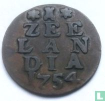 Zélande 1 duit 1754 (LUCTOR ET EMENTOR) acheter