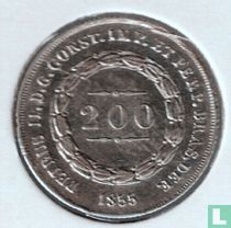 Brasilien 200 Réis 1855 (Stacheln auf der Krone)