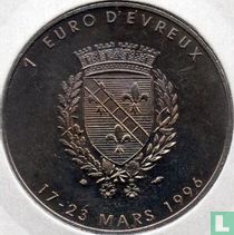 Frankrijk 1 euro 1996 d'Evreux - 25 jaar van de Amicale Numismatique