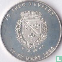 Frankrijk 20 euro 1996 d'Evreux - 25 jaar van de Amicale Numismatique