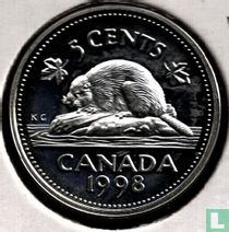 Kanada 5 Cent 1998 (PP - Silber - ohne O)