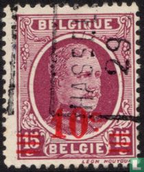 Roi Albert Ier, avec surcharge