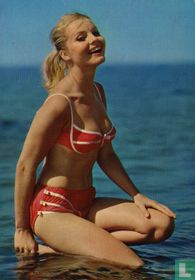  Vrouw bikini in zee
