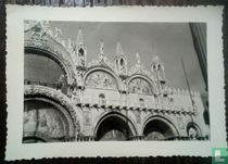 View of the right side of the facade of St. Mark's Basilica (Basilica di San Marco).