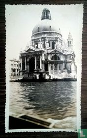 View of the Basilica of Santa Maria della Salute from the Grand Canal, Venice.