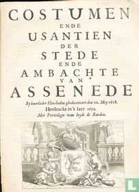 Costumen ende usantien der stede ende ambachte van Assenede