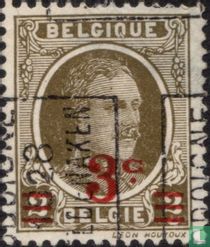 King Albert I, with overprint