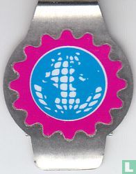 Logo blauw wit roze
