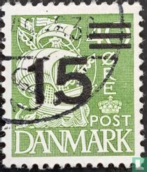 Sailing ship with overprint for sale