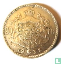 Belgique 20 francs 1933 (FRA - position A) acheter