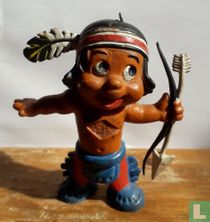 Hiawatha with bow and arrow