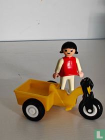 Meisje op driewieler acheter