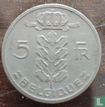 Belgium 5 francs 1966 (FRA - coin alignment) for sale