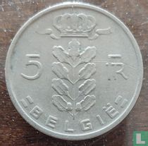 Belgium 5 francs 1965 (NLD - coin alignment) for sale