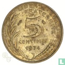 France 5 centimes 1974 for sale