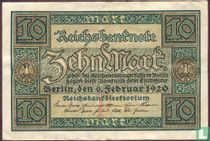 Duitsland 10 Mark 1920 (P.67 - Ros.63a) kopen