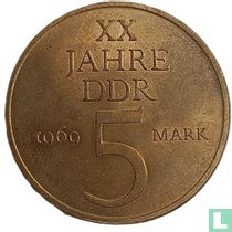 RDA 5 mark 1969 (nickel-bronze) "20th anniversary Founding of the GDR" acheter