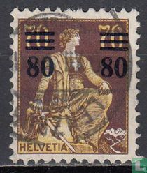 Helvétia assise avec épée acheter