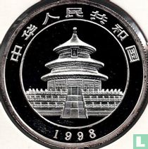 China 5 yuan 1998 (silver - colourless) "Panda"