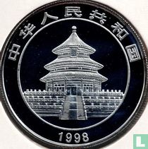 China 5 yuan 1998 (silver - coloured) "Panda"