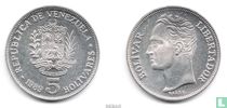 Venezuela 5 bolívares 1989 (type 1) for sale