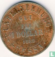 Nederlands-Indië 1 dollar 1888 Plantagegeld Sumatra Hessa