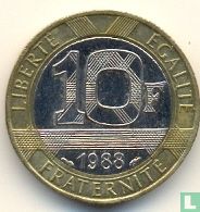 Frankreich 10 Franc 1988