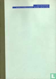 Catalogus - Vakliteratuur over strips