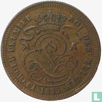 België 2 centimes 1835 (brede rand - BRAEMT F)