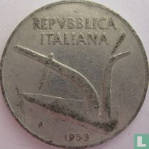 Italië 10 lire 1953