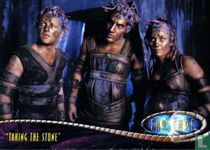 Crichton, Aeryn and Rygel follow Chiana to the Royal Burial Planet