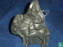 Kerstman op ezel